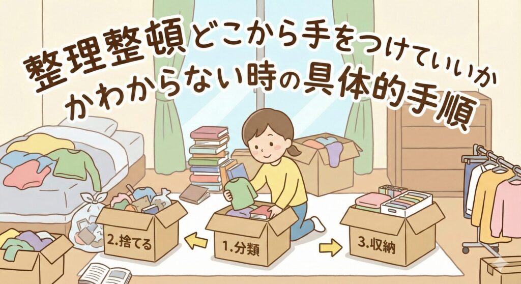 整理整頓どこから手をつけていいかわからない時の具体的手順