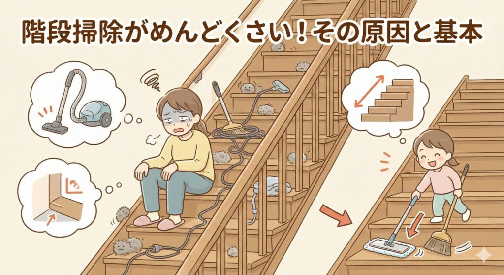 階段掃除がめんどくさい！その原因と基本