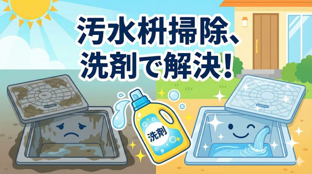 汚水枡の掃除に洗剤は必要？効果的な洗浄方法
