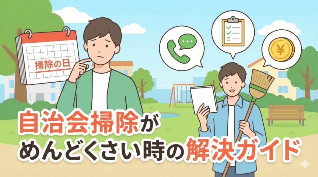 自治会の掃除がめんどくさい時の不参加理由と対策