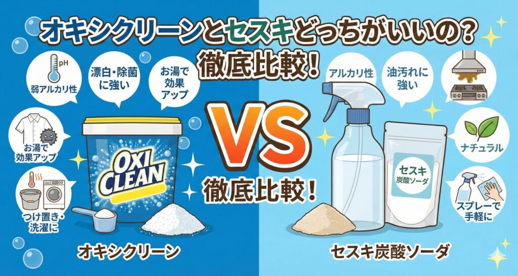 オキシクリーンとセスキどっちがいいの？