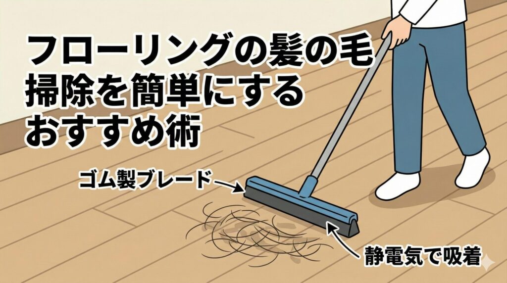 フローリングの髪の毛掃除を簡単にするおすすめ術