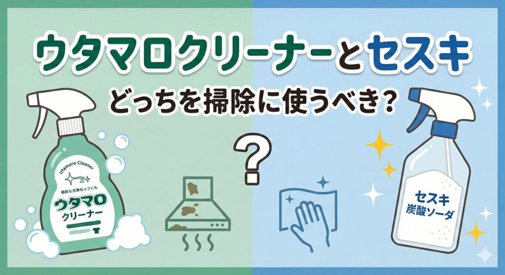 ウタマロクリーナーとセスキどっちを掃除に使うべき？