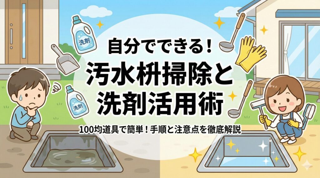 汚水枡の掃除と洗剤を活用するコツ【自分でできる】