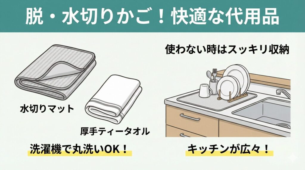 水切りかごの掃除がめんどくさいを解決する代用品