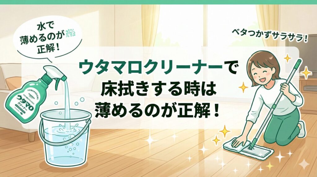 ウタマロクリーナーで床拭きする時は薄めるのが正解！