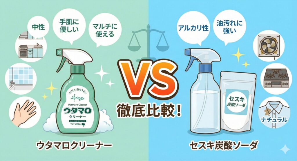 ウタマロクリーナーとセスキどっちがいい？基本的な違いを徹底比較！