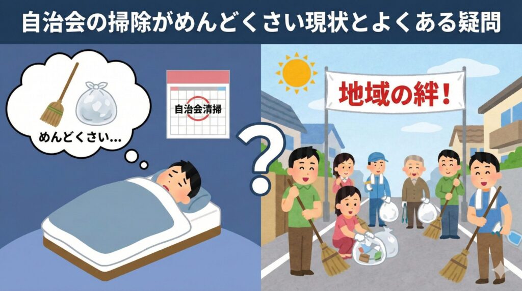 自治会での掃除がめんどくさい現状とよくある疑問