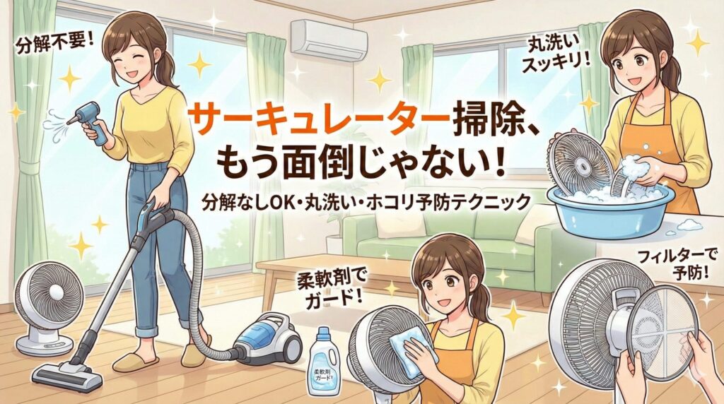 サーキュレーターの掃除がめんどくさいを解消する簡単なコツ