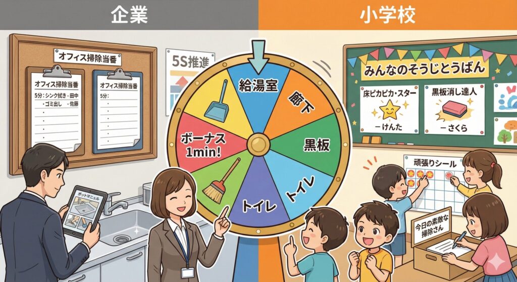 掃除当番表のアイデアを会社や小学校で活用する具体例