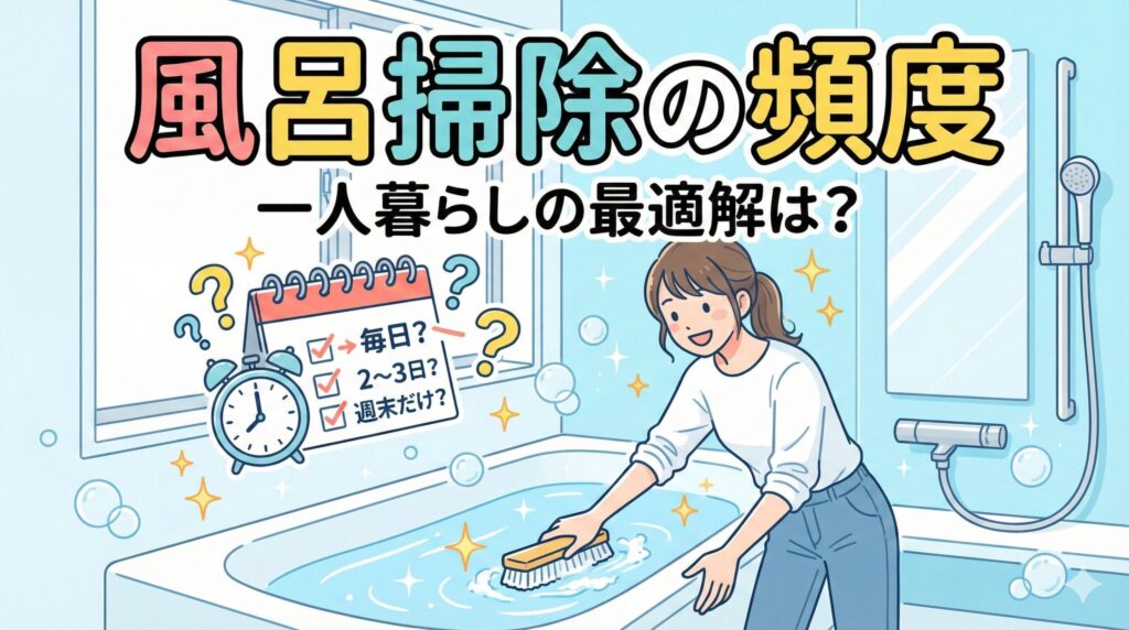 【風呂掃除の頻度】一人暮らしは毎日洗うべき？
