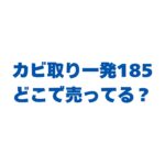 カビ取り一発185はどこで売ってる？販売店と最安値を徹底調査